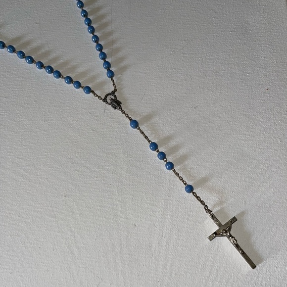 Rosary Beads Blue 💙 Authentically Vintage - Picture 2 of 10